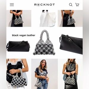 Rocknot Black Vegan Leather Crossbody Bag